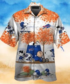 Snoopy Charlie Brown Autumn Tree Buffalo Bills Hawaiian Shirt