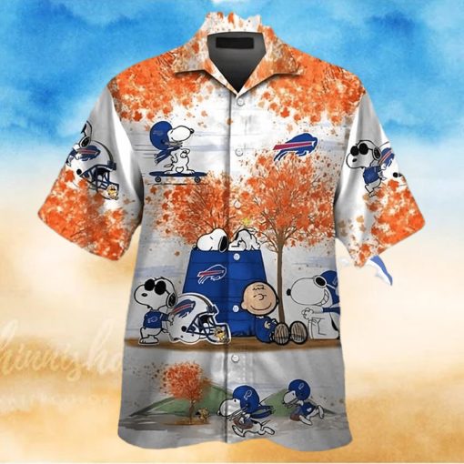 Snoopy Charlie Brown Autumn Tree Buffalo Bills Hawaiian Shirt