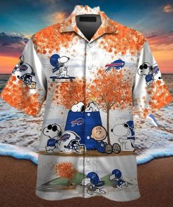 Snoopy Charlie Brown Autumn Tree Buffalo Bills Hawaiian Shirt