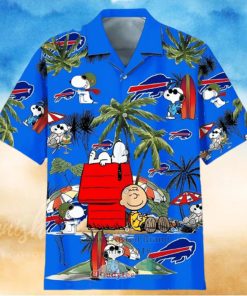 Snoopy Charlie Brown Buffalo Bills Hawaiian Shirt Beach Lovers Gift