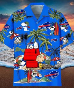 Snoopy Charlie Brown Buffalo Bills Hawaiian Shirt Beach Lovers Gift