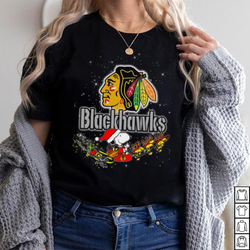 Snoopy Christmas Chicago Blackhawks T Shirts - Limotees
