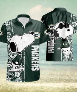 Snoopy Green Bay Packers Short Sleeve Aloha Hawaiian Shirt