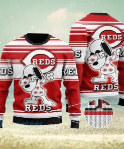 Snoopy Love Cincinnati Reds Ugly Christmas Sweater Christmas Gift - Limotees