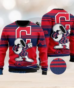 Snoopy Love Cleveland Indians Ugly Christmas Sweater Christmas Gift