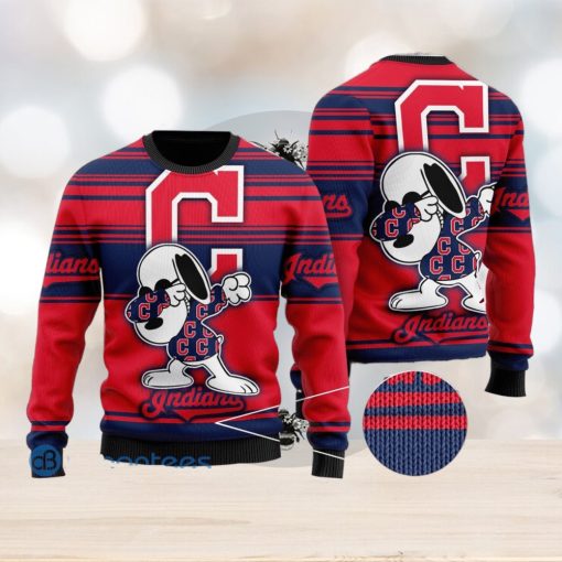 Snoopy Love Cleveland Indians Ugly Christmas Sweater Christmas Gift