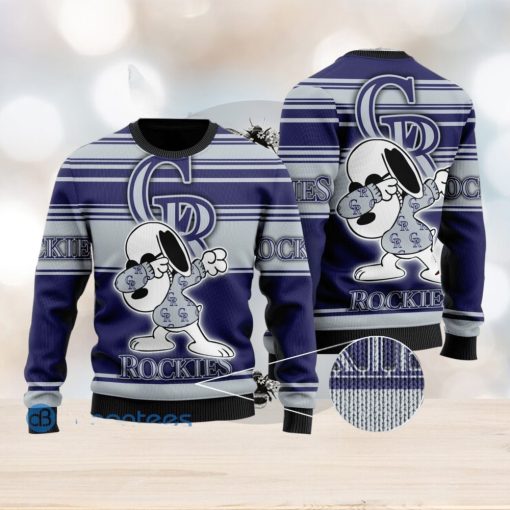 Snoopy Love Colorado Rockies Ugly Christmas Sweater Christmas Gift