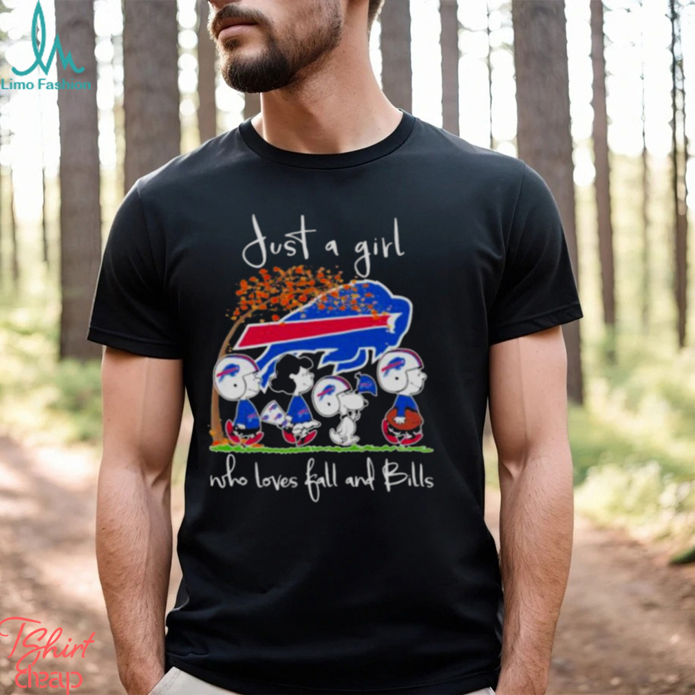 Snoopy Peanuts Just A Girl Who Loves Fall And Buffalo Bills Shirt, hoodie,  sweater, long sleeve and tank top