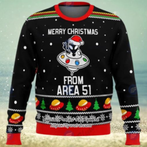 Snowflakes Merry Xmas From Area 51 Ugly Christmas Sweater