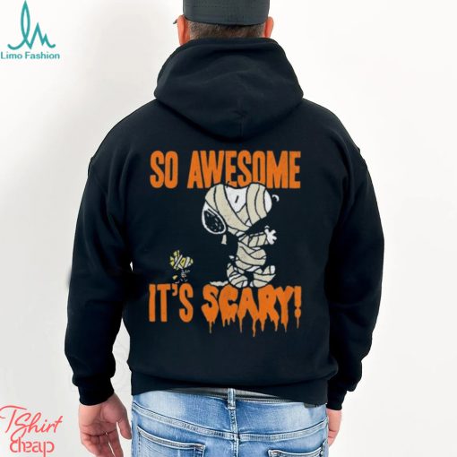 So Awesome It’s Scary Snoopy Woodstock Halloween Shirt, Snoopy Woodstock Mummy Halloween T Shirt