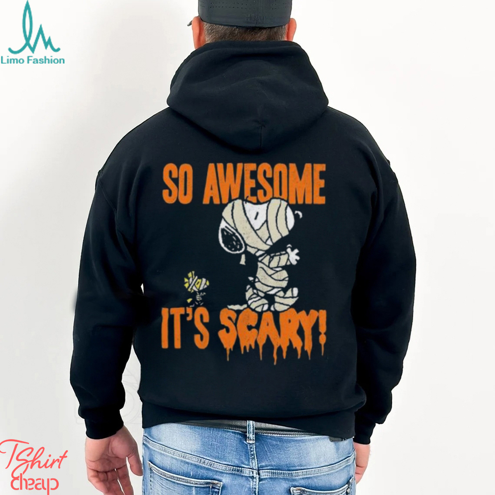 So Awesome It’s Scary Snoopy Woodstock Halloween Shirt, Snoopy Woodstock Mummy Halloween T Shirt So Awesome It’s Scary Snoopy Woodstock Halloween Shirt, Snoopy Woodstock Mummy Halloween T Shirt