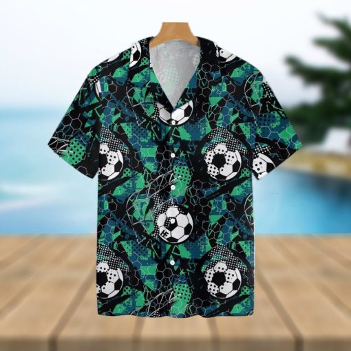 Soccer Grunge Urban Pattern Tropical Hawaiian Shirt For Men And Women