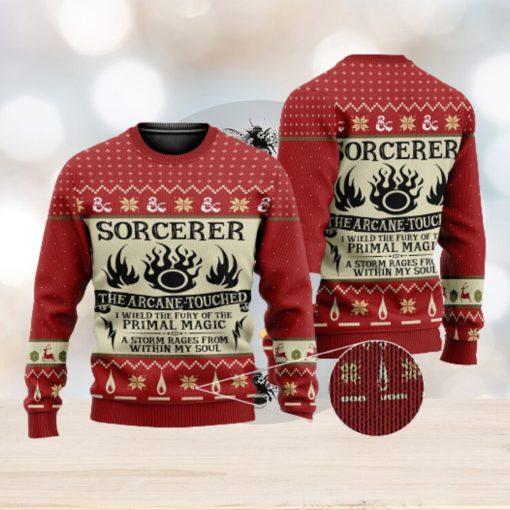 Sorcerer Class Dungeons & Dragons Ugly Gift Christmas 3D Sweater For Men And Women