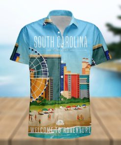 South Carolina Retro Style Travel Summer 3D Hawaiian Shirt Gift For Men And Women Fans