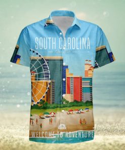 South Carolina Retro Style Travel Summer 3D Hawaiian Shirt Gift For Men And Women Fans