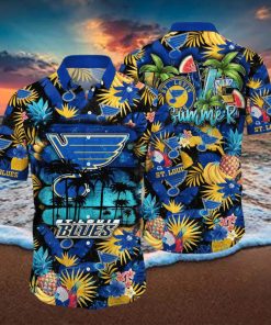 St Louis Blues NHL Flower Hawaiian Shirt For Men Women Great Gift For Fans