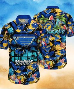 St Louis Blues NHL Flower Hawaiian Shirt For Men Women Great Gift For Fans