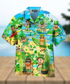 St Patricks Day Green Hawaiian Irish Leprechaun Surfer Surf Hypebeast Fashion Hawaiian Shirt