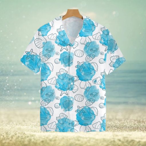 Star Fish And Seashells Tropical Hawaiian Shirt For Men And Women