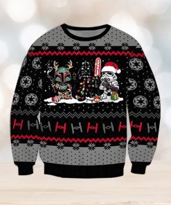 Star War Darkside Ugly Knitted Whiskey Christmas 3D Sweater For Men And Women