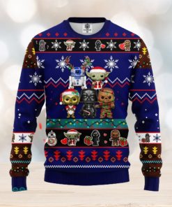 Star Wars Cute Ugly Christmas Sweater Blue 2 Amazing Gift Men And Women Christmas Gift