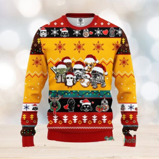 Star Wars Cute Ugly Christmas Sweater Yellow 2 Amazing Gift Men And Women Christmas Gift