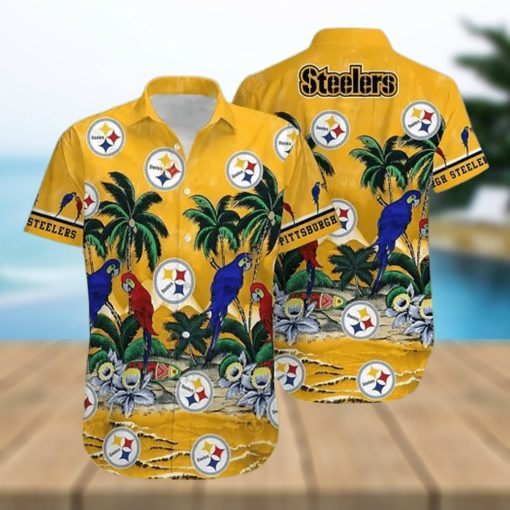 Steelers Hawaiian Shirt Nfl Pittsburgh Steelers Parrot Best Hawaiian Shirts