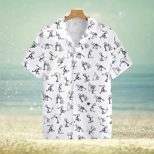 Stickfigures Playing Golf V2 Tropical Hawaiian Shirt For Men And Women