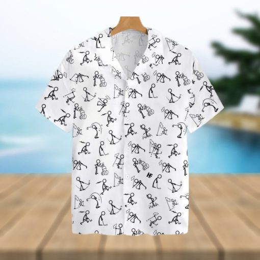 Stickfigures Playing Golf V2 Tropical Hawaiian Shirt For Men And Women