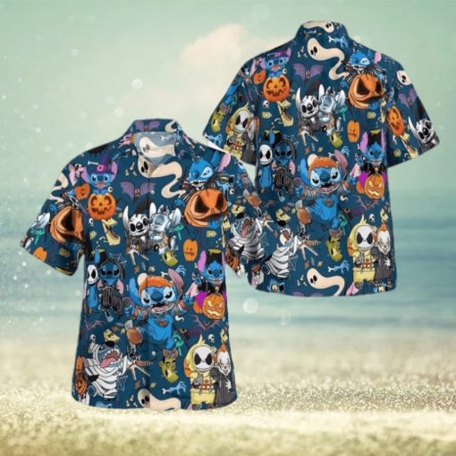 Stitch Pumpkin Halloween Hawaiian Shirt