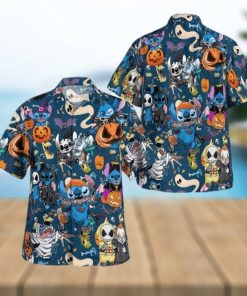 Stitch Pumpkin Halloween Hawaiian Shirt