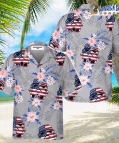 Stormtrooper Helmet American Flag Hawaiian Shirt