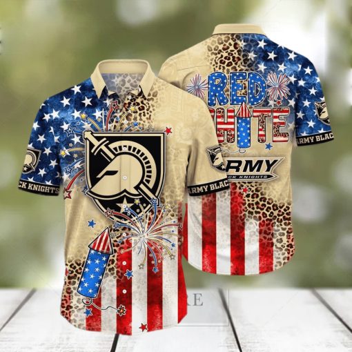 Stylish NCAA Army Black Knights Hawaiian Shirt Fireworks Independence Day