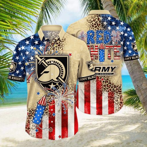 Stylish NCAA Army Black Knights Hawaiian Shirt Fireworks Independence Day