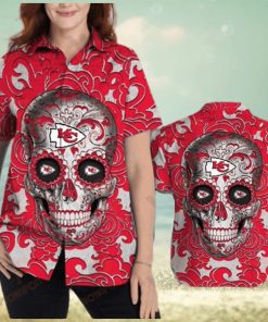 Sugar Skull Kansas City Chiefs Hawaiian Shirt