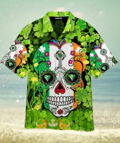 Sugar Skull Saint St Patricks Day Hot Version Hawaiian Shirt