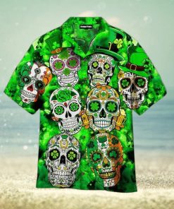 Sugar Skull St Patrick’s Day Hot Outfit Hawaiian Shirt