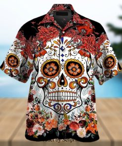 Sugar Skull Street Style Hawaiian Shirt