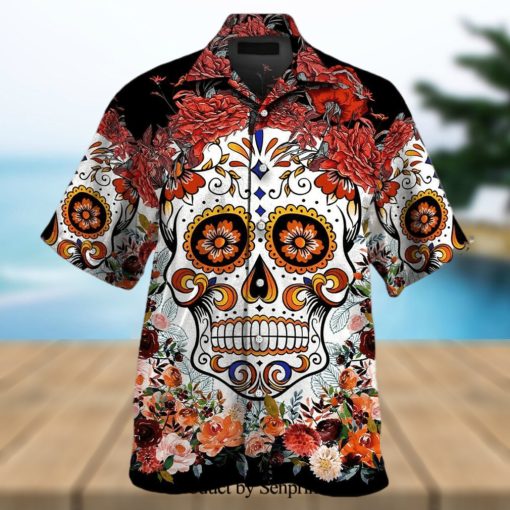 Sugar Skull Street Style Hawaiian Shirt