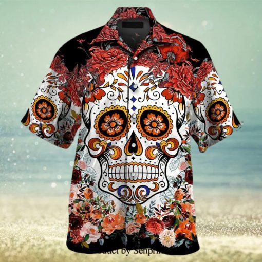 Sugar Skull Street Style Hawaiian Shirt