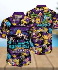 Summer Aloha NCAA Albany Great Danes Hawaiian Shirt Tropical Fruit Pattern