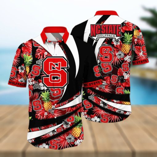 Summer Aloha NCAA NC State Wolfpack Hawaiian Shirt Pineapple Pattern Summer Gift For Friends