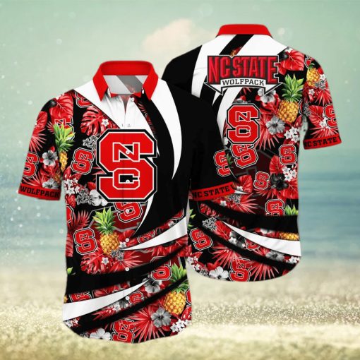 Summer Aloha NCAA NC State Wolfpack Hawaiian Shirt Pineapple Pattern Summer Gift For Friends