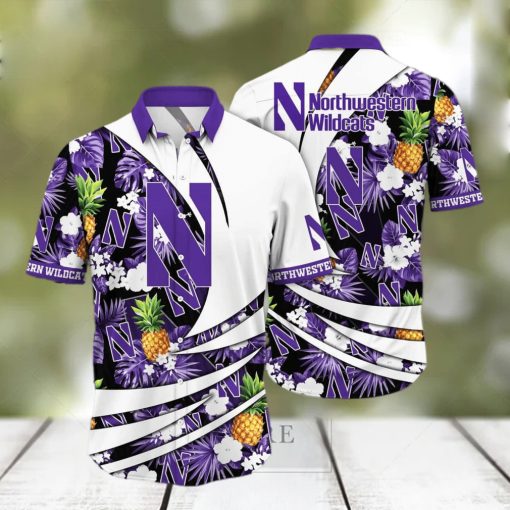 Summer Aloha NCAA Northwestern Wildcats Hawaiian Shirt Beach Vacation Gift