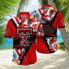 NCAA Texas Tech Red Raiders Hawaiian Shirt Palm Leaves Pattern Beach Gift For Him hawaiian shirt