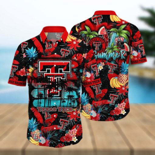 Summer Aloha NCAA Texas Tech Red Raiders Hawaiian Shirt Practical Beach Gift