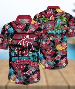 Summer Aloha NCAA Washington State Cougars Hawaiian Shirt Tropical Fruit Pattern