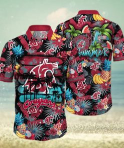 Summer Aloha NCAA Washington State Cougars Hawaiian Shirt Tropical Fruit Pattern