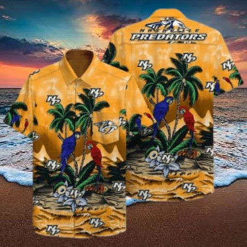 Summer Aloha NHL Nashville Predators Hawaiian Shirt Practical Beach Gift