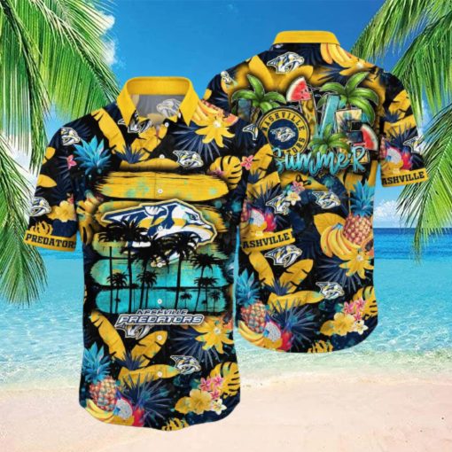 Summer Aloha NHL Nashville Predators Hawaiian Shirt